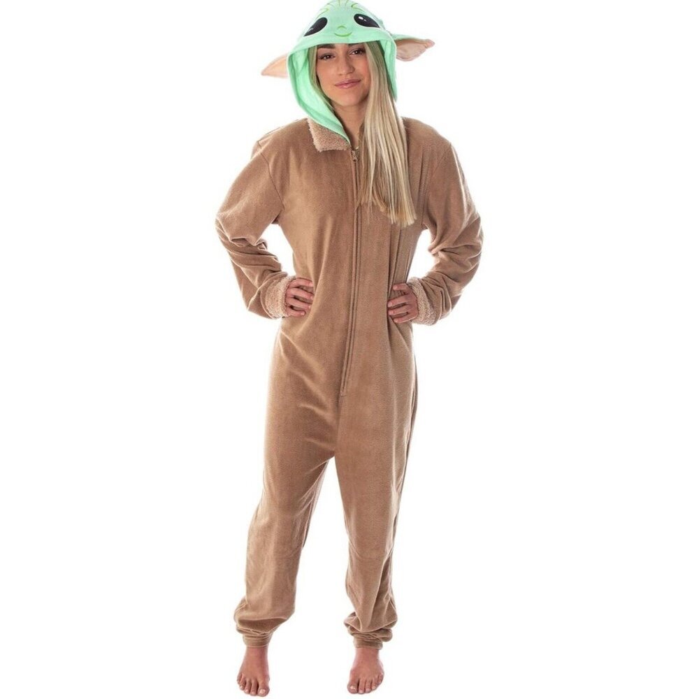 NEW! Star Wars Baby Yoda Unisex Union Suit Adult One Piece Pajama Costume 2XL - Picture 6 of 11